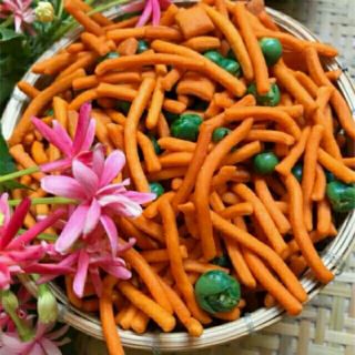 Hủ 500gr - 1kg (2 hủ) Bim Bim que đậu Hà Lan giòn ngon(tặng bịch bánh tráng trộn)