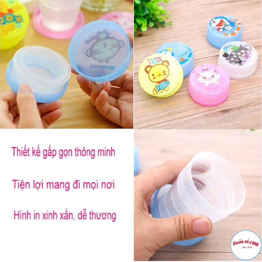 XẢ SỐC - Cốc Nhựa Gấp Gọn Thông Minh Hình Hoạt hình dễ thương br00467