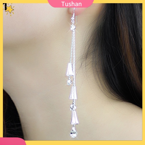 Khuyên tai hình chuông / thánh giá đính đá thời trang cho nữ