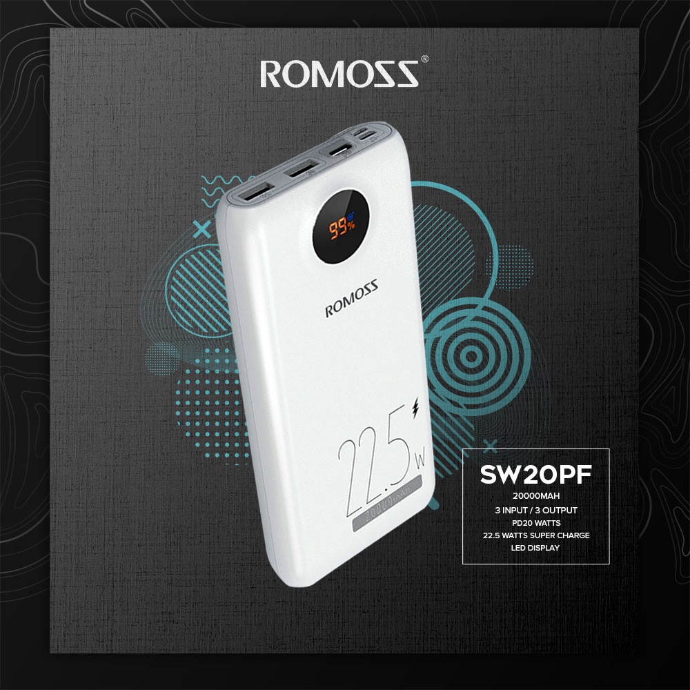 Pin sạc dự phòng RO-MOSS 20000mAh 22.5w - Hàng chính hãng