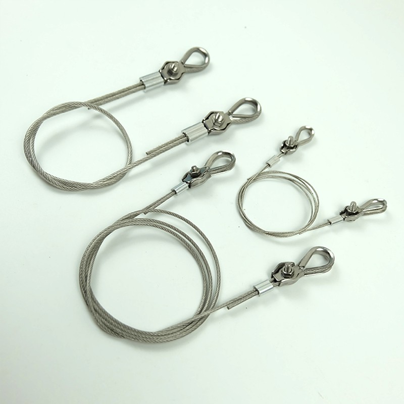 Set 2 Vòng Kẹp + 2 Kẹp Đơn + 2 Vòng Đệm Bằng Thép Không Gỉ Cho Dây Điện 1mm 2mm 3mm