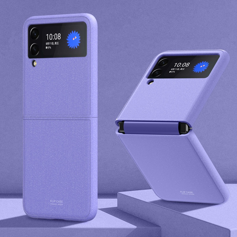 NEW Matte Feel Siamese Phone Cover For Samsung Galaxy Z Flip 3 5G ZFLIP 3 Zflip3 Flip3 Anti-Fall Protective Cases Coque