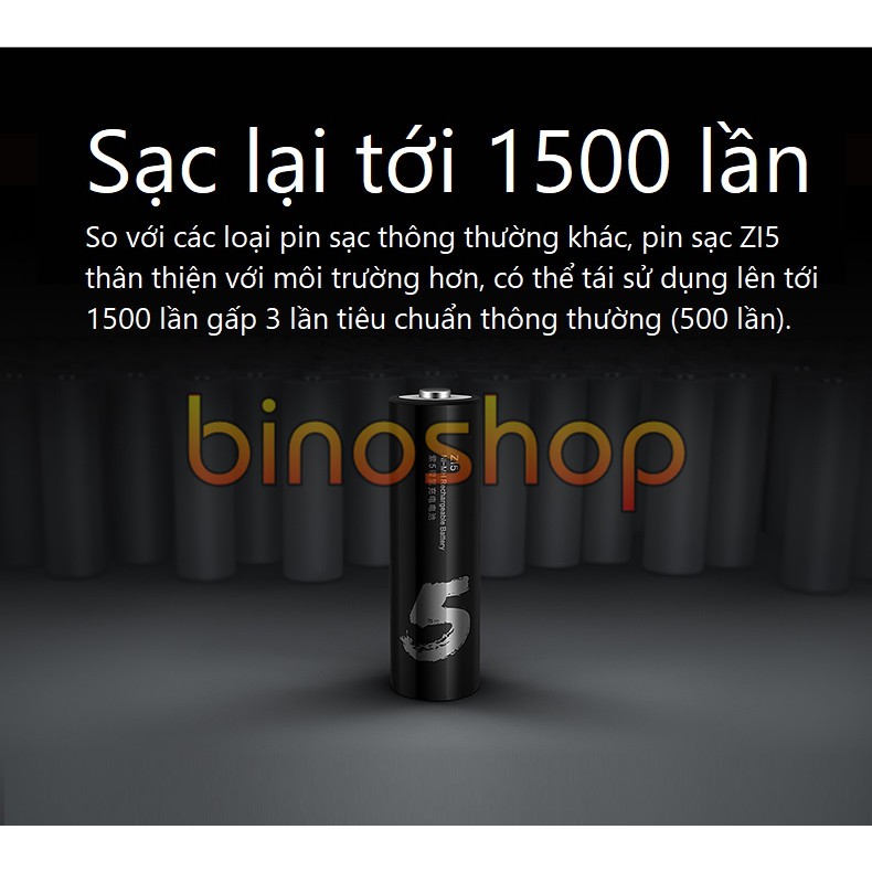 Pin sạc AA Xiaomi Zi5 - Sạc lại tới 1500 lần