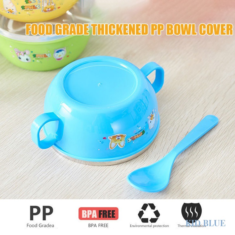 Bộ Tô Muỗng Ăn Cách Nhiệt Bằng Thép Không Gỉ 304 Dành Cho Trẻ Em
