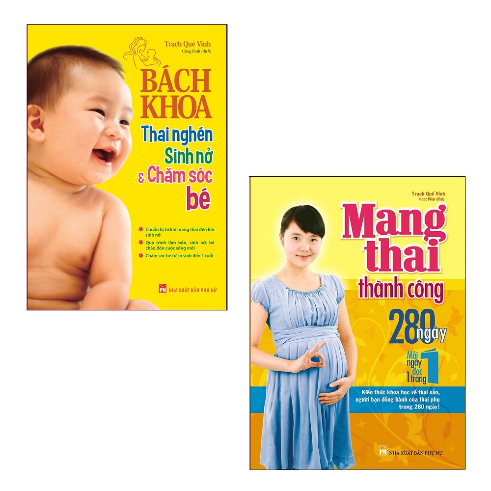 Sách Minh Long - Combo: Bách Khoa Thai Nghén, Sinh Nở Và Chăm Sóc Bé + Mang Thai Thành Công 280 Ngày