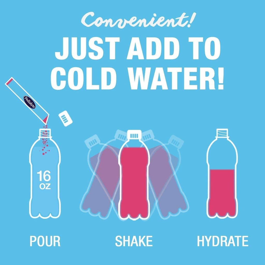 Pedialyte bù nước hộp 8 gói nhiều vị