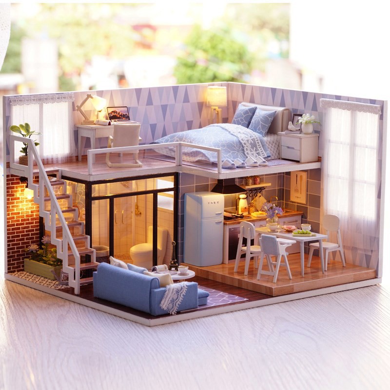 Mô Hình Lắp Láp Nhà Búp Bê DIY - Ngôi Nhà Mơ Ước Tùy Chọn Mẫu