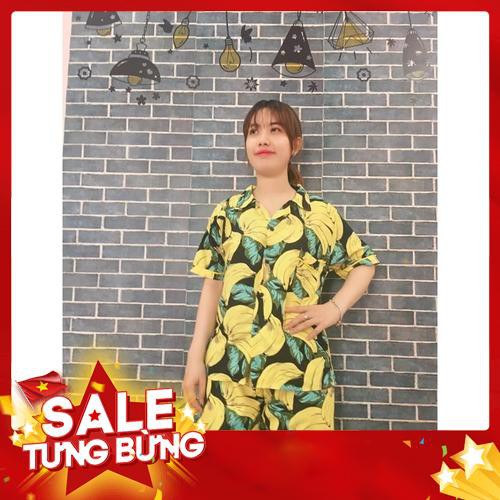 COMBO BỘ PIJAMA CHUỐI ĐÔI NAM NỮ - Hàng nhập khẩu