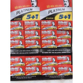 Combo 5 Hộp 6 lưỡi lam Gill super thin