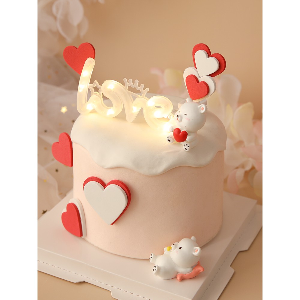 Đèn LED Trang Trí Hình Chữ LOVE Chớp Nháy TrangTrí Bánh Kem,Bó Hoa, Hộp Quà Sinh Nhật Nhỏ Gọn Đầy Màu Sắc Sunmet