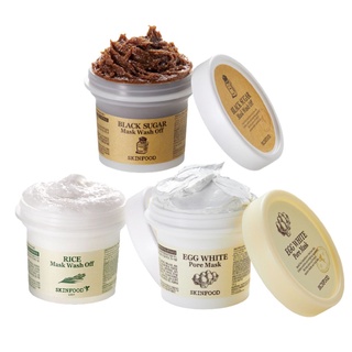 Skinfood trứng gạo đen rửa mặt nạ đi blacksugar egg rice mask wash off