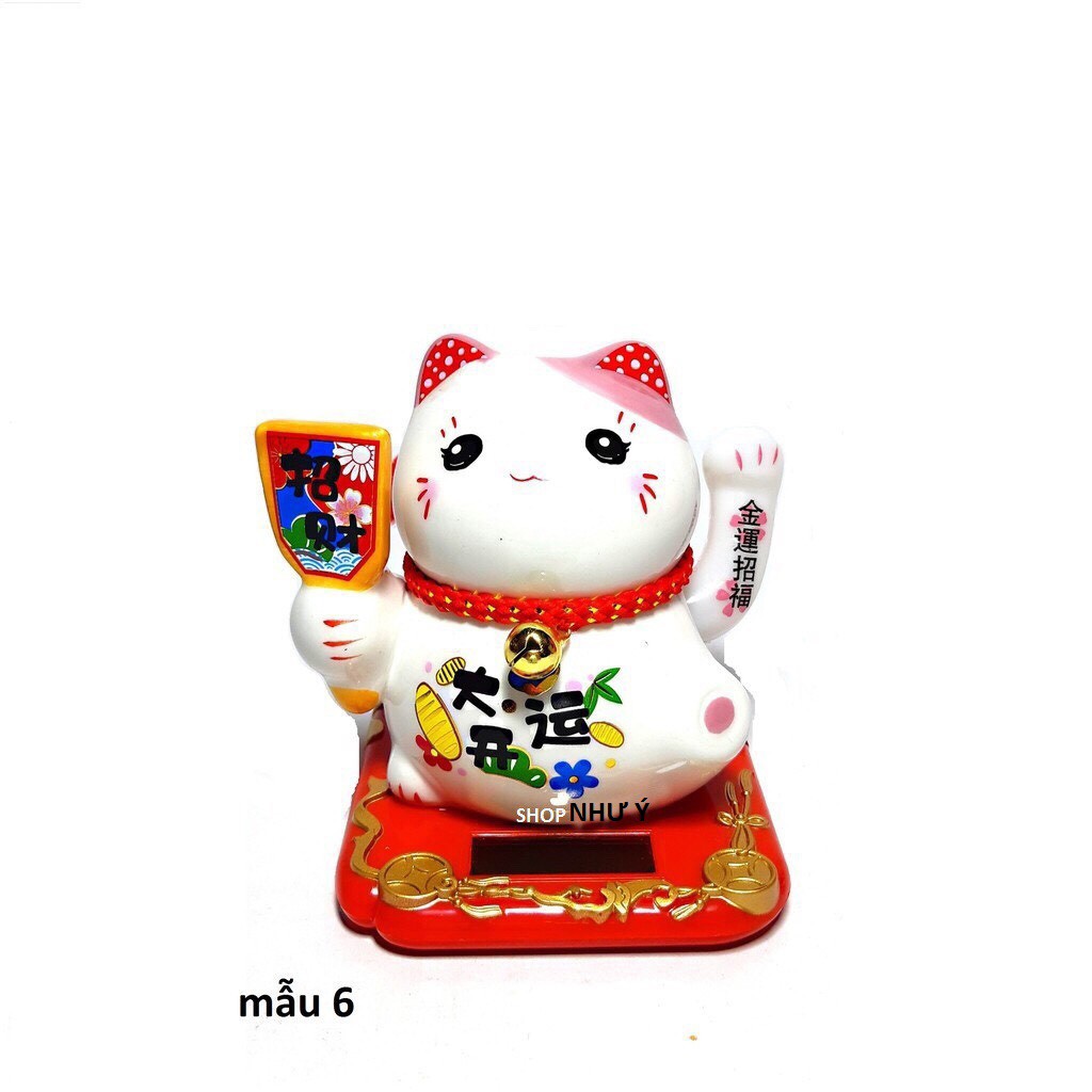 (MUA NHIỀU GIẢM GIÁ)MÈO THẦN TÀI, MÈO MAY MẮN MANEKI NEKO HF19014 CAO 10CM