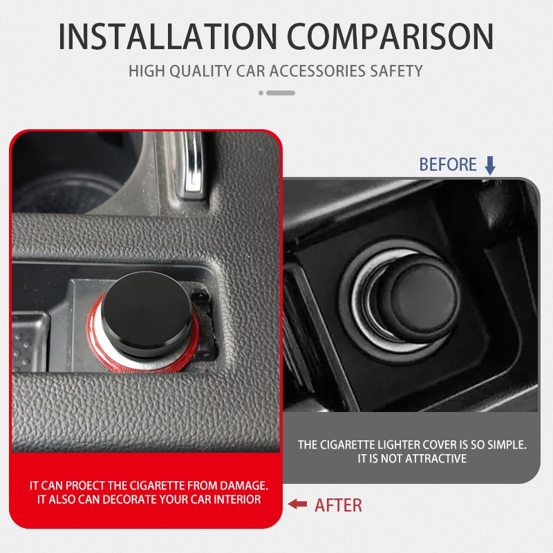 JDM Vỏ Bọc Ổ Cắm Bật Lửa Xe Hơi Thuốc lá ô tô JDM Nắp nhẹ hơn Hợp kim nhôm Tự động Thuốc lá Cửa hàng ổ cắm Bảo vệ Vỏ bọc Đua xe Chống thấm nước Phụ kiện trang trí thay thế Phụ kiện nội thất ô tô