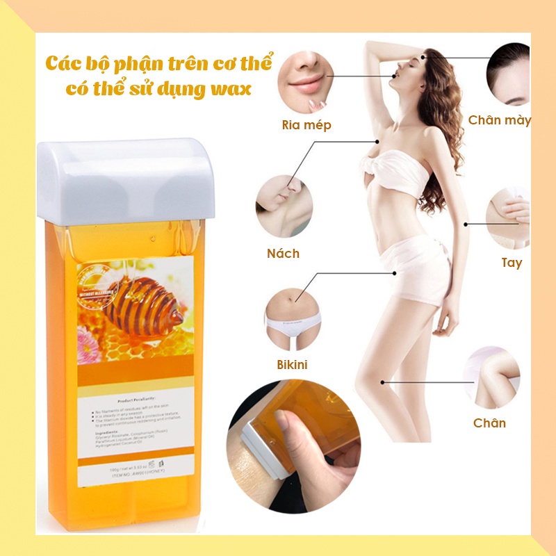 Gel Wax lông nóng con lăn dạng tuýp 100ml - Wax tẩy lông an toàn, hiệu quả, tiết kiệm - wax lông tay chân