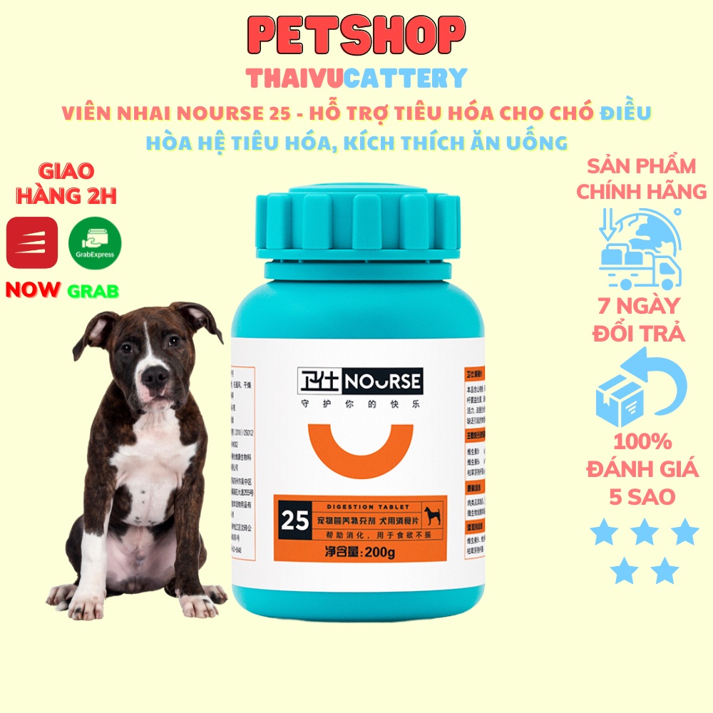Viên nhai nourse 25 - Hỗ trợ tiêu hóa cho chó điều hòa hệ tiêu hóa giúp kích thích ăn uống
