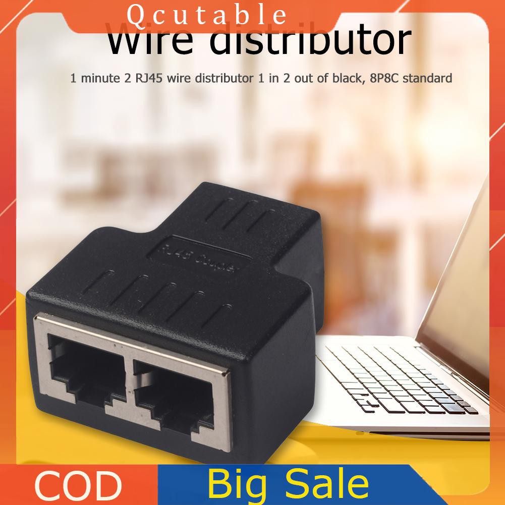 Cáp Chia Mạng Lan Ethernet Rj45 1 Sang 2 | BigBuy360 - bigbuy360.vn