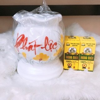 Combo 10 tinh dầu tràm hoa núi tặng 5 đèn xông