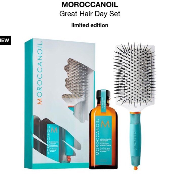 Combo Lược chống rối + Tinh dầu MOROCCANOIL TREATMENT 100ml