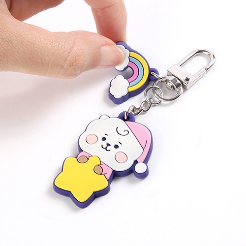 Móc khóa silicone hình BTS BT21 dễ thương