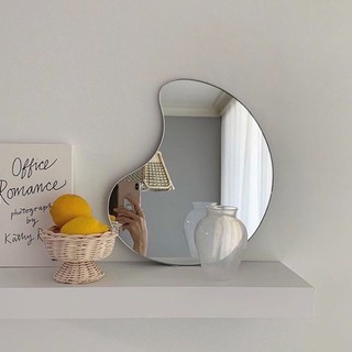 [♥️VIDECOR♥️]Gương Trang Điểm Để Bàn Hình Hạt Đậu May Mắn, Gương Có Đế Để Bàn Gương Decor, Gương Trang Trí Sang Trọng