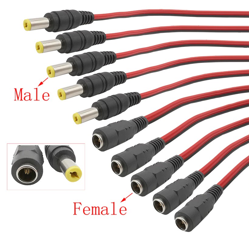Dây Jack Cắm Loại Đực Và Cái DC 5.5*2.1mm