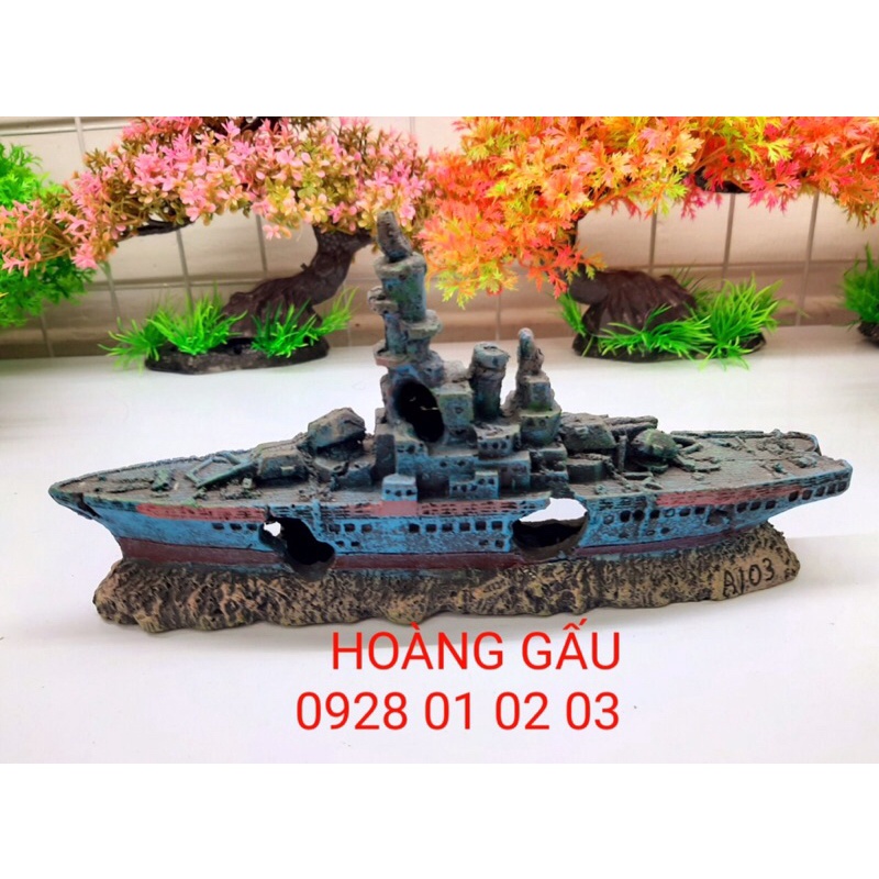 Mô hình Tàu Chiến - trang trí hồ cá