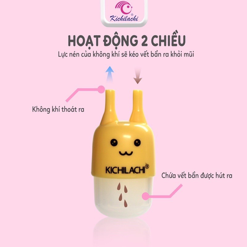 Dụng cụ hút mũi cho bé Kichilachi Thiết kế đầu hút Silicone