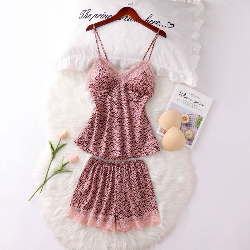 Đồ Ngủ Nữ Hoạ Tiết Beo Chất Lụa Satin Thương Hiệu JUNI - J65