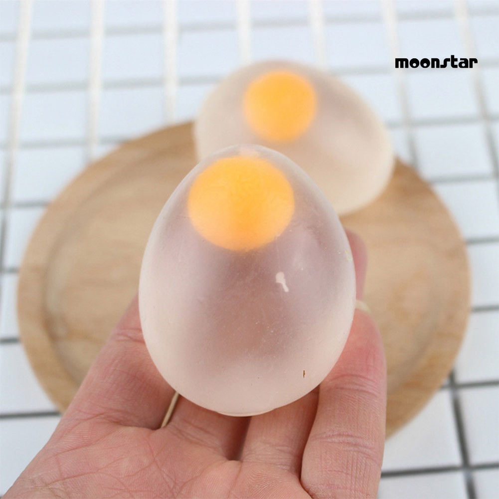 Đồ Chơi Nắn Bóp Đàn Hồi Giảm Stress Hình Quả Trứng Có Lòng Đỏ
