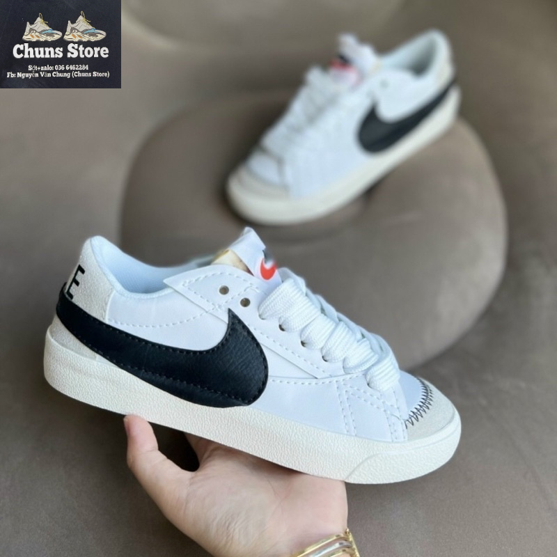 Giày Blazer Jumbo trắng móc xanh cam đen mới, giày nk blazer 2.0 các màu cao cấp