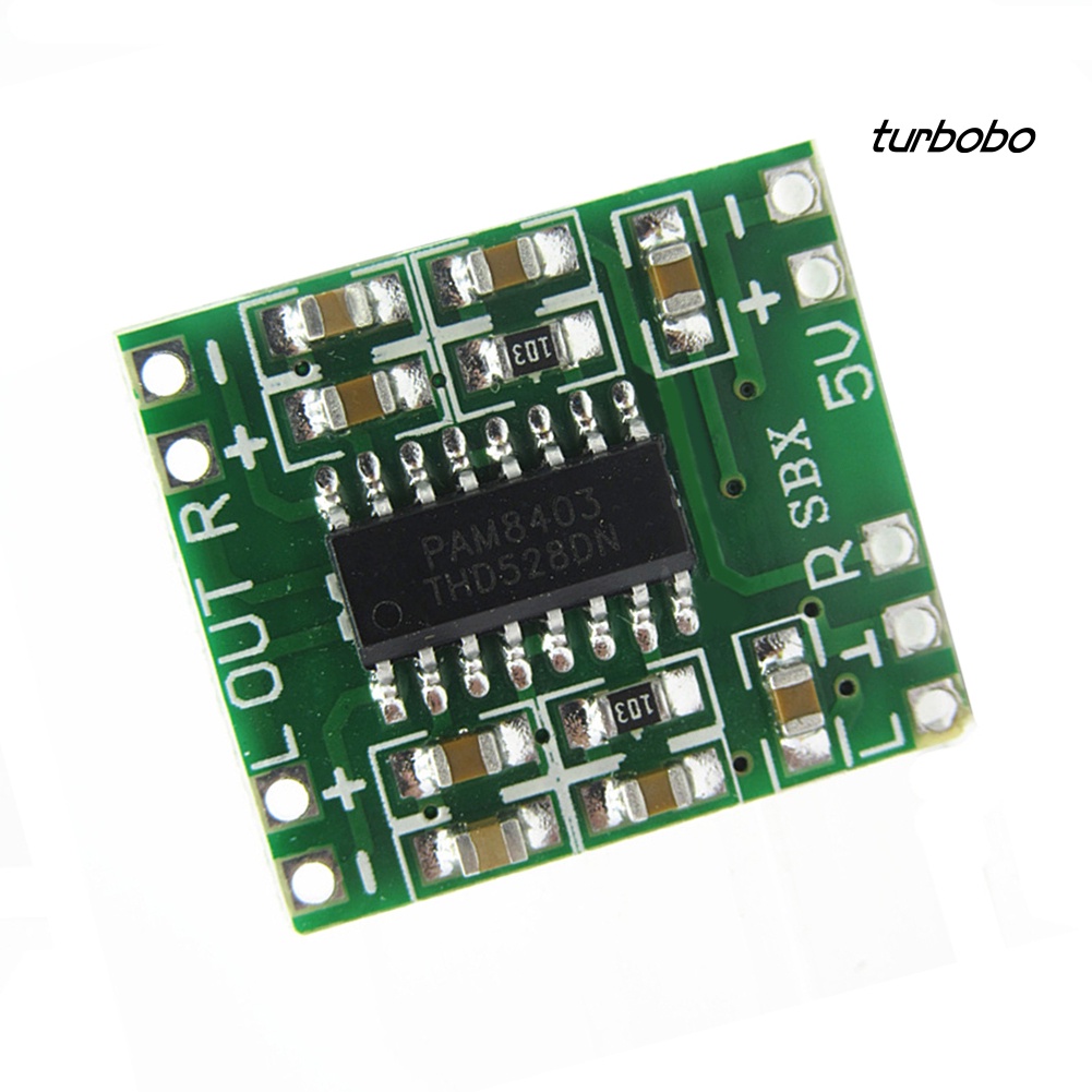 Bảng Mạch Khuếch Đại Âm Thanh Kỹ Thuật Số Turbobo 2x3W Class D PAM8403 2.5-5V USB
