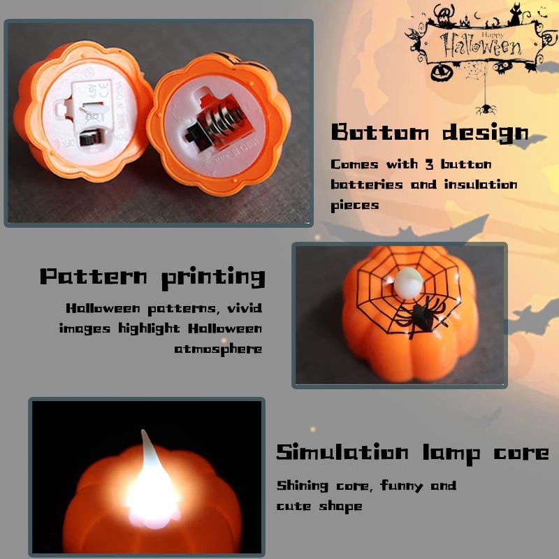 Đèn Lồng LED Hình Quả Bí Ngô Trang Trí Halloween