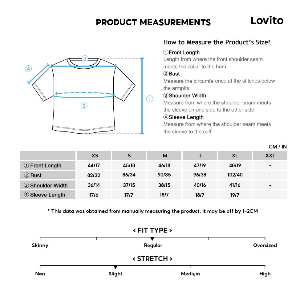 【Gợi ý từ KOL】Áo croptop Lovito in chữ thời trang L02003 (màu / trắng)