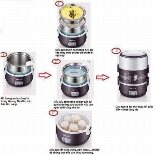 CẶP LỒNG Ủ CƠM 3 TẦNG INOX CẮM ĐIỆN- Cặp lồng giữ nhiệt | BigBuy360 - bigbuy360.vn