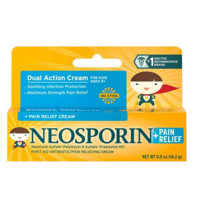 Kem mỡ làm mờ vết thương Neosporin triple antibiotic ointment cho trẻ nho 14.2g