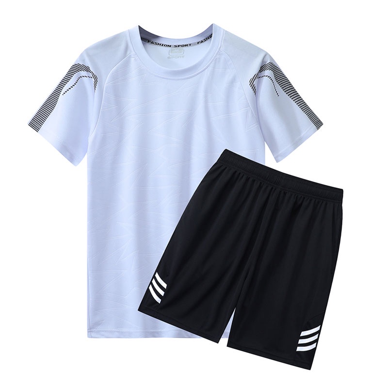 Bộ Áo Thun Ngắn Tay + Quần Short Thể Thao Mùa Hè Phiên Bản Mới Hàn Quốc Cho Nam