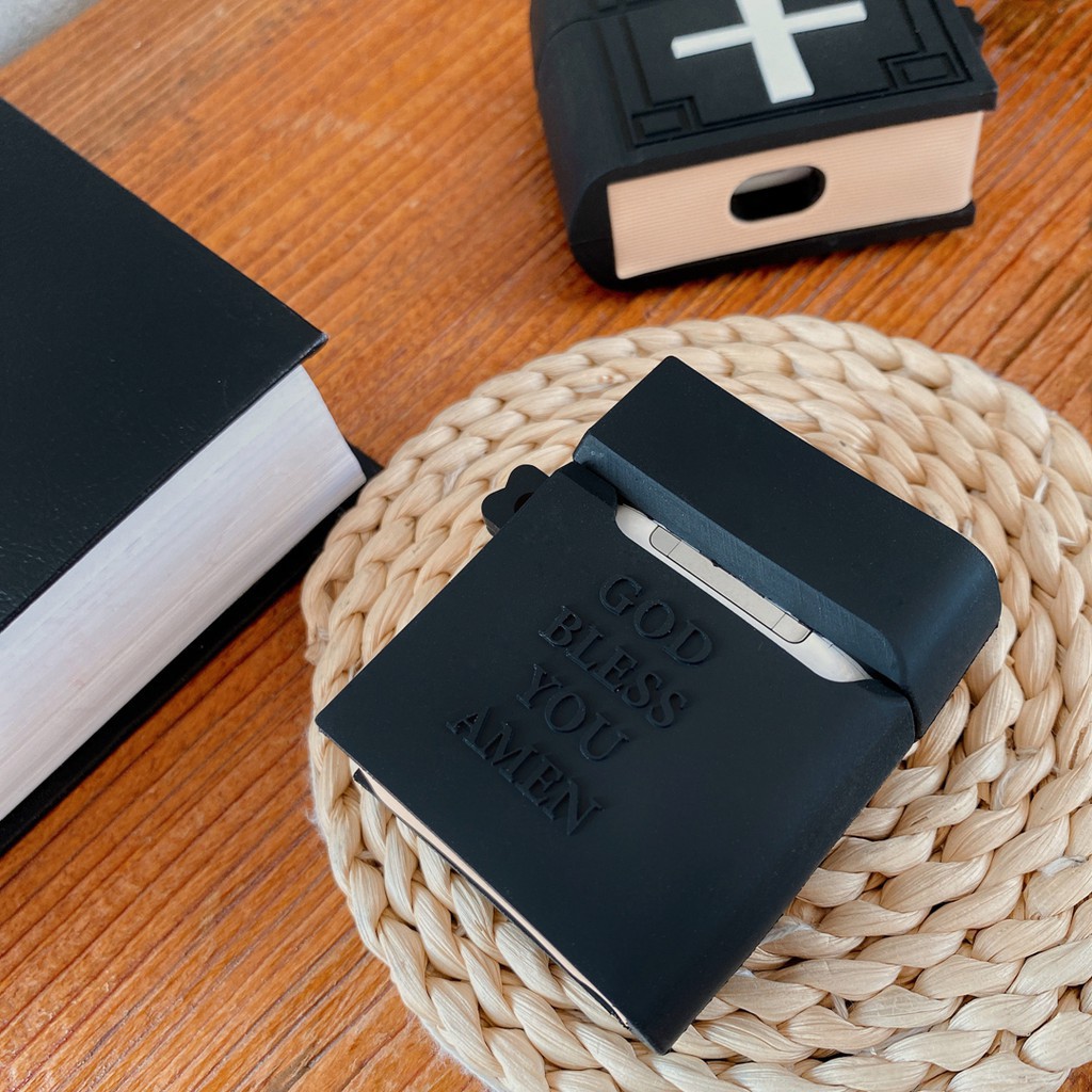 Book Bible airpods 1/2/pro case Creative airpods pro case soft silicone wireless bluetooth headsets airpods cover
