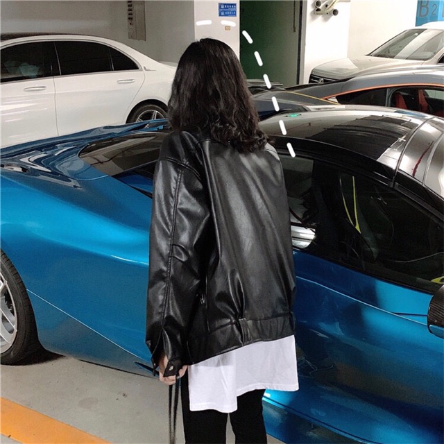 Áo khoác da nữ classic