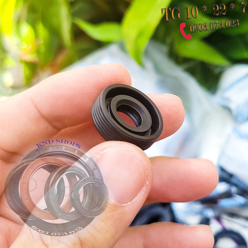 Phốt dầu SVKS TG 10*22*7, Phớt máy bơm chặn nhớt trục chuyên cho phụ tùng máy bơm nước, xe máy và ô tô | KND Shops