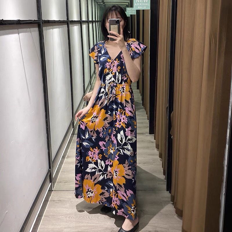 Đầm hoa lụa HM