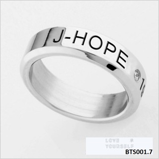Nhẫn bts - nhẫn titan đính đá