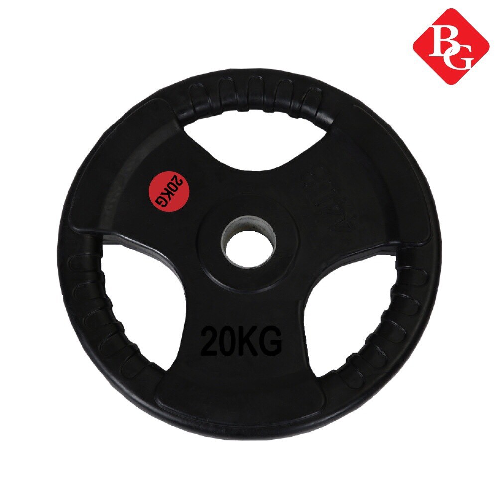 BG Tạ miếng 3 lỗ cao cấp bọc cao su non Thái Lan (D:7cm) tại nhà tặng bộ 5 dây đàn hồi tập yoga, gym