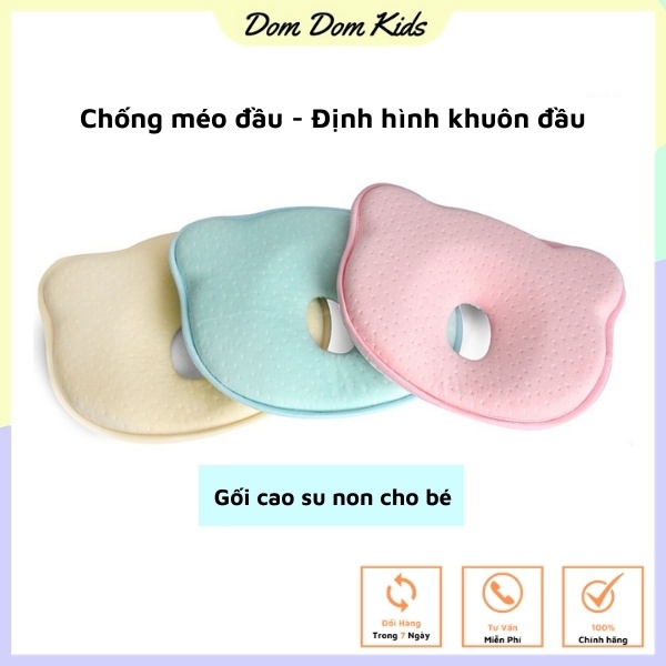 Gối cao su non chống méo đầu, bẹp đầu, định hình khuôn đầu dành cho bé - Dom Dom Kids