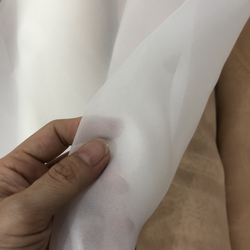Vải Voan Kính Màu Kem Loại Đẹp Làm Hoa, May váy công chúa Khổ 1.5m