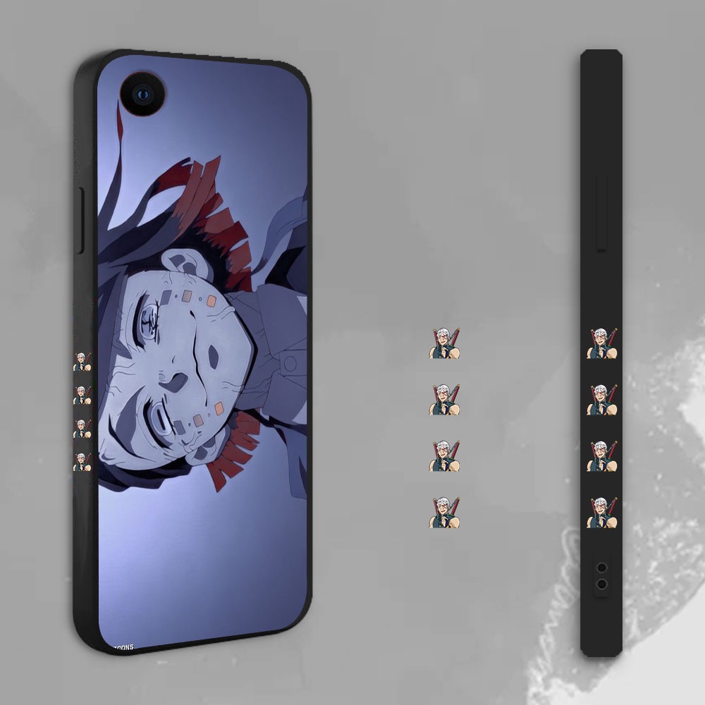 Ốp Điện Thoại Hình Vuông Màu Đen Họa Tiết Demon slayer enmu Baba304 Cho infinix Hot11s NFC Note 10 Pro