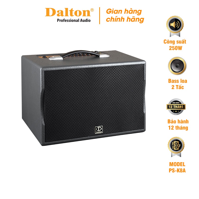 Loa karaoke Dalton PS-K8A công suất 250W, bass 2 tấc ca hát mọi nơi dễ dàng mang đi [ HÀNG CHÍNH HÃNG ]