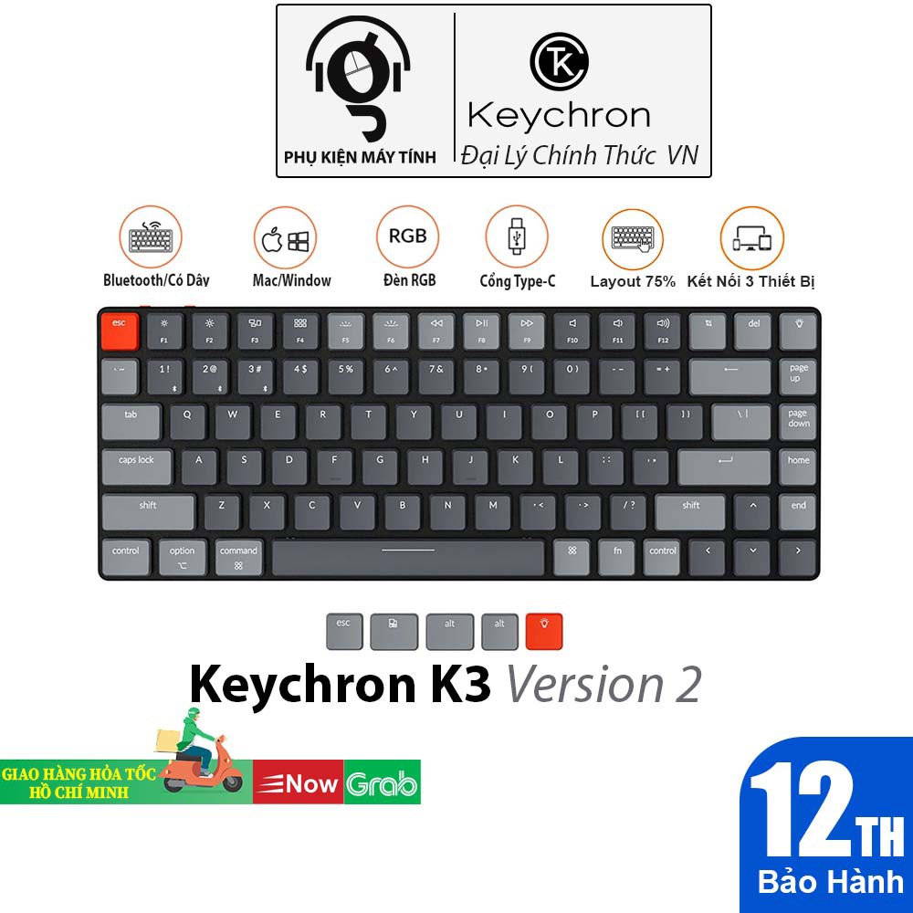 Bàn phím Keychron K3 – Bàn phím cơ siêu mỏng