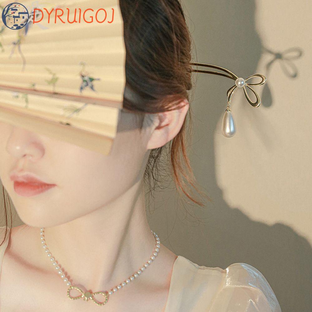 Trâm Cài Tóc Đính Ngọc Trai Nhân Tạo Phong Cách Hàn Quốc Hiện Đại Cho Nữ