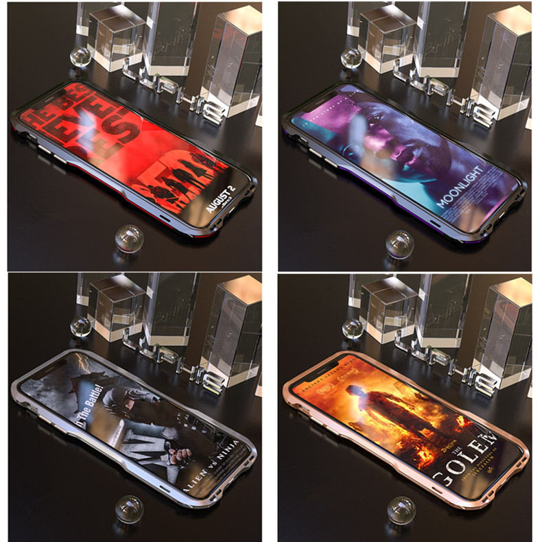 Apple iphone SE 2020 X XS MAX XR 7/8 Plus 7P 8P Aluminum Metal bumper frame Ultra Thin Cases Back Cover Casing shockproof