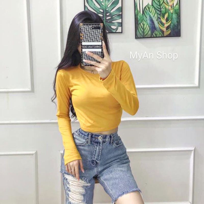 ÁO THUN BODY CROPTOP DÀI TAY